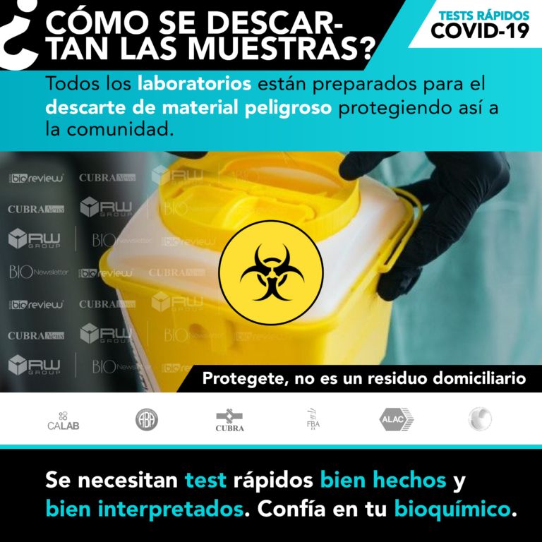 Test Rápido COVID-19: ¿Cómo se descartan las muestran?