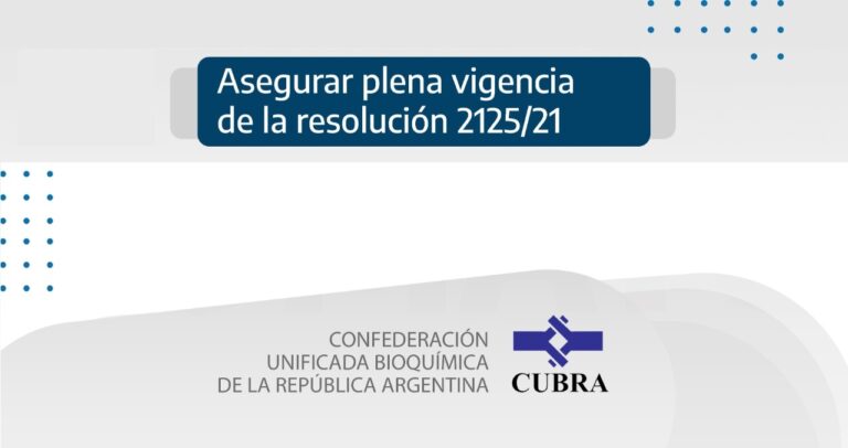 Comunicado de CUBRA respecto a la Resolución 2125/21