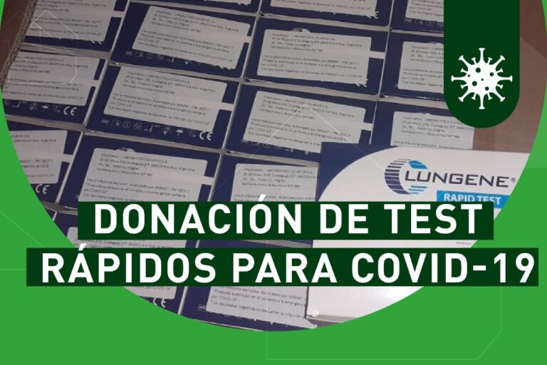 Recibimos donación de TEST RÁPIDOS