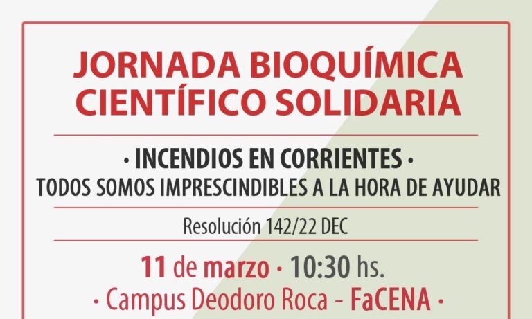 Jornada Bioquímica Científico Solidaria