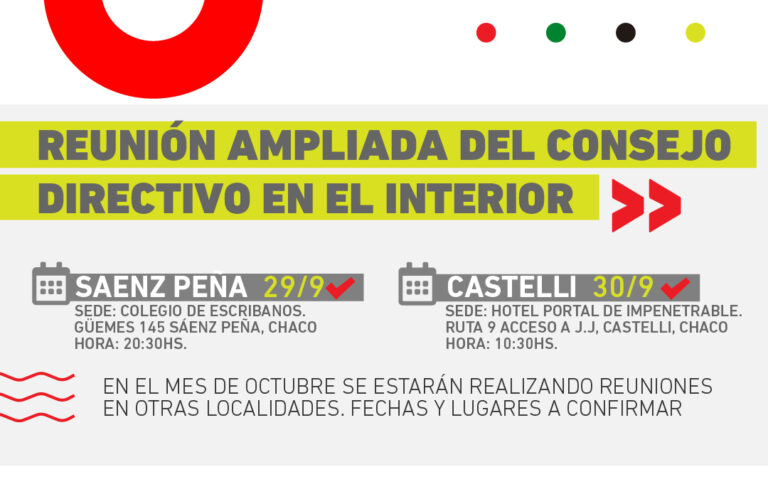 REUNIONES AMPLIADAS DEL CONSEJO DIRECTIVO EN EL INTERIOR – SEPTIEMBRE