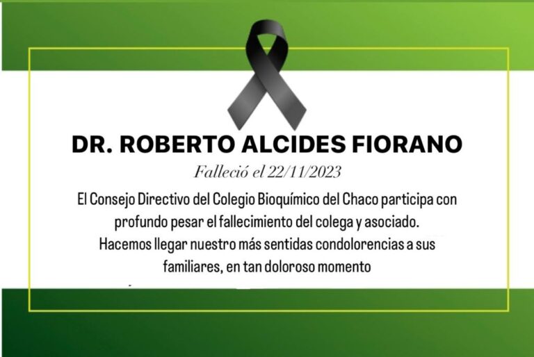 Fallecimiento del Dr. Roberto Alcides Fiorano