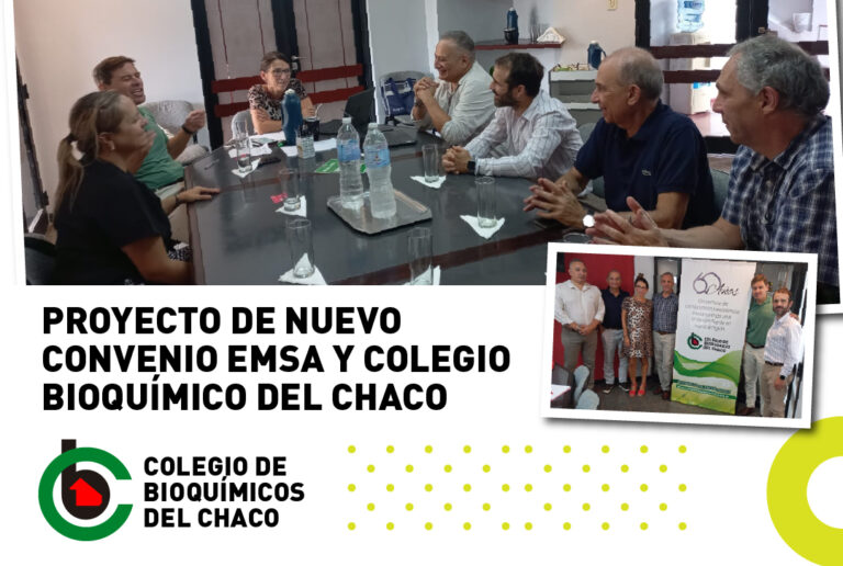 Proyecto de nuevo convenio EMSA y Colegio de biquímicos del Chaco
