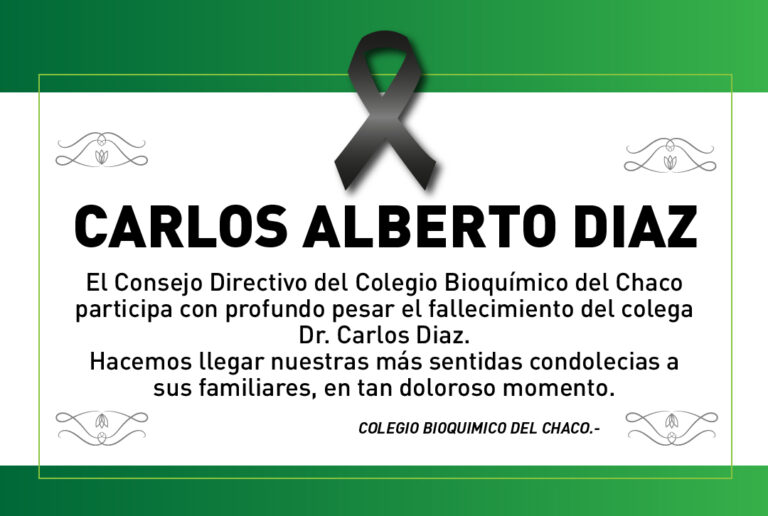 Fallecimiento Dr. Carlos Alberto Diaz