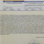 Carta documento dirigida al Dr. Livio Gutiérrez