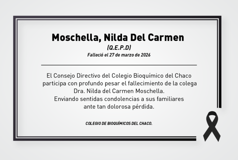 Fallecimiento Nilda del Carmen Moschella
