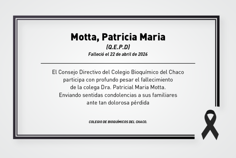 Fallecimiento Patricia María Motta