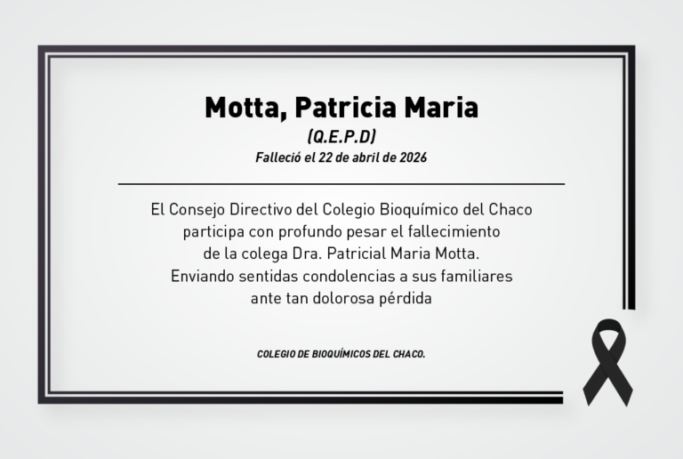 Fallecimiento Patricia María Motta